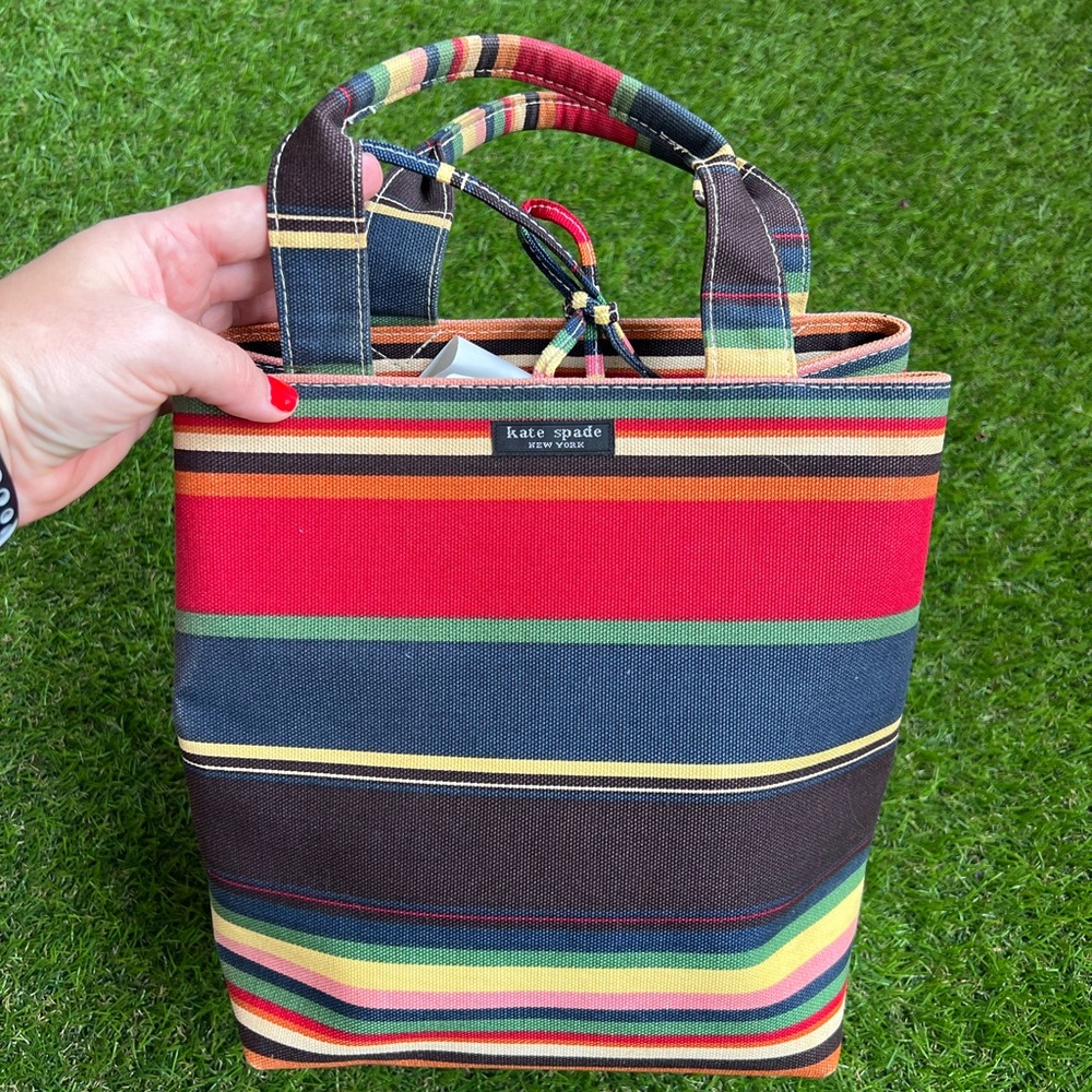 Vintage Kate Spade Vibrant Striped Tote